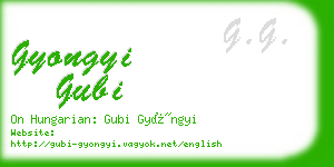 gyongyi gubi business card